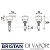 Bristan QUBE Side Bodies Dimensions